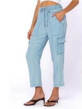 Velvet Hearts Tencel Cargo Denim Pants